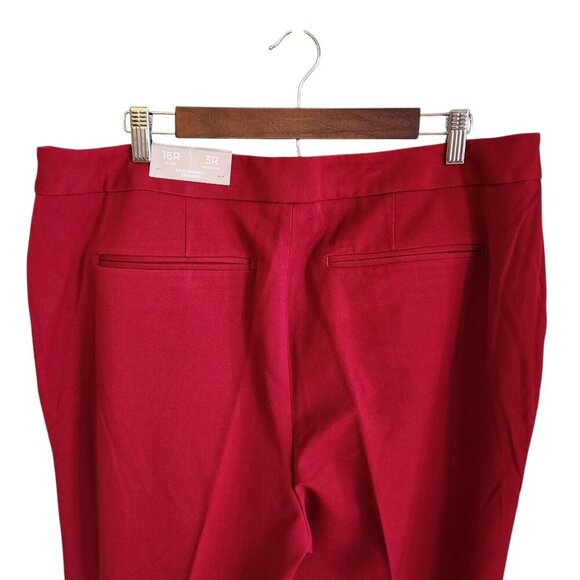 Chico's Pants Women's Red 16 (3) So Slimming Trouser Pockets NEW Career Office - Picture 8 of 11